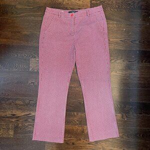 Max Mara Weekend Stretch Capri Flare Pants  FITW19 Red/Blue/White-Size 4